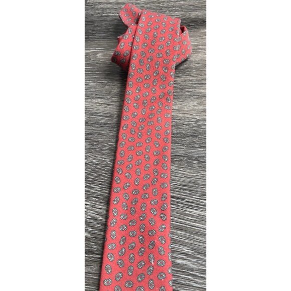 Vintage BIANCHI Red Vintage Italian Necktie Men's Elegant Formal Business Casual - Picture 7 of 8
